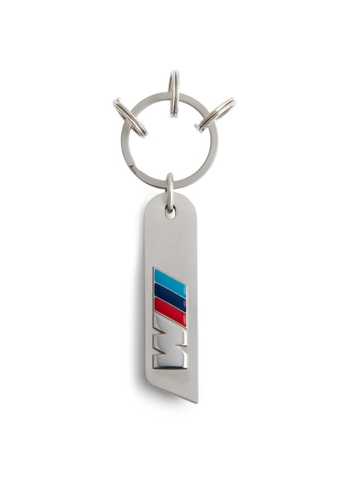 BMW M Logo Car Keyring - Metal Silver
