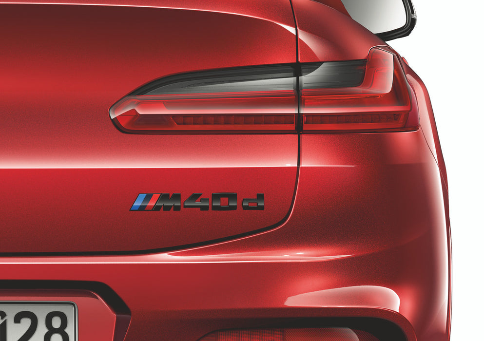 BMW M40D Car Lettering Emblem Badge Logo Black Painted