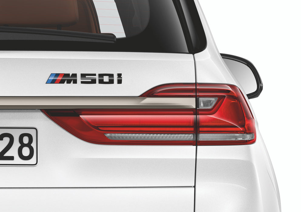 BMW M50I Car Lettering Emblem Badge Logo Black Painted